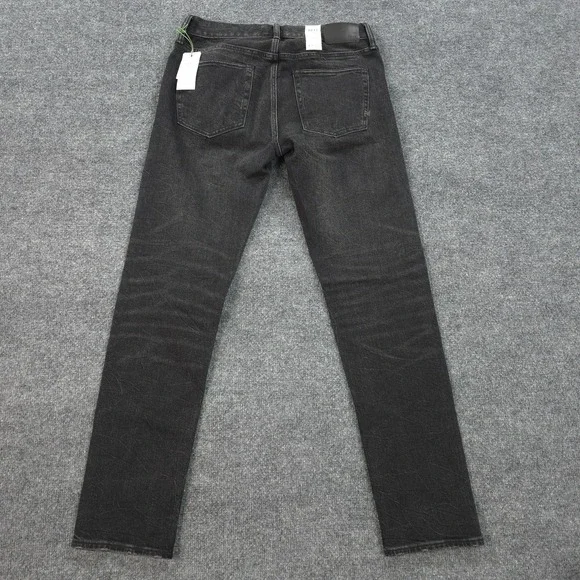 American‎ Eagle Jeans Mens 29x31 Black Denim Slim Selvedge Button Fly Preppy